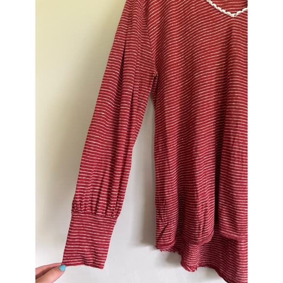 Sundance Linen Long Sleeve Mariner Journey Size Medium Nantucket‎ Red Striped - Picture 3 of 7